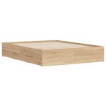 vidaXL Cadru de pat cu sertare stejar sonoma 140x190 cm lemn prelucrat