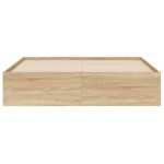 vidaXL Cadru de pat cu sertare stejar sonoma 140x190 cm lemn prelucrat