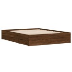 vidaXL Cadru de pat cu sertare, stejar maro, 140x190 cm lemn prelucrat vidaXL Cadru de pat cu sertare, stejar maro, 140x190 cm lemn prelucrat
