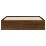 vidaXL Cadru de pat cu sertare, stejar maro, 140x190 cm lemn prelucrat vidaXL Cadru de pat cu sertare, stejar maro, 140x190 cm lemn prelucrat