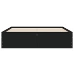 vidaXL Cadru de pat cu sertare, negru, 135x190 cm, lemn prelucrat vidaXL Cadru de pat cu sertare, negru, 135x190 cm, lemn prelucrat