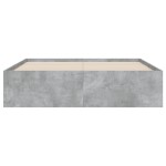 vidaXL Cadru de pat cu sertare, gri beton, 135x190 cm, lemn prelucrat vidaXL Cadru de pat cu sertare, gri beton, 135x190 cm, lemn prelucrat