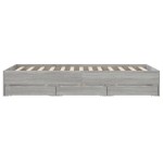 vidaXL Cadru de pat cu sertare, gri sonoma, 135x190 cm, lemn prelucrat