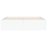 vidaXL Cadru de pat cu sertare, alb, 120x190 cm, lemn prelucrat vidaXL Cadru de pat cu sertare, alb, 120x190 cm, lemn prelucrat