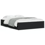 vidaXL Cadru de pat cu sertare, negru, 120x190 cm, lemn prelucrat vidaXL Cadru de pat cu sertare, negru, 120x190 cm, lemn prelucrat