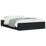 vidaXL Cadru de pat cu sertare, negru, 120x190 cm, lemn prelucrat vidaXL Cadru de pat cu sertare, negru, 120x190 cm, lemn prelucrat