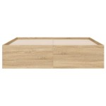 vidaXL Cadru de pat cu sertare stejar sonoma 120x190 cm lemn prelucrat vidaXL Cadru de pat cu sertare stejar sonoma 120x190 cm lemn prelucrat