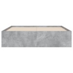 vidaXL Cadru de pat cu sertare, gri beton, 120x190 cm, lemn prelucrat vidaXL Cadru de pat cu sertare, gri beton, 120x190 cm, lemn prelucrat