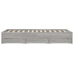 vidaXL Cadru de pat cu sertare gri sonoma 120x190 cm lemn prelucrat