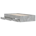 vidaXL Cadru de pat cu sertare, gri beton, 90x190 cm, lemn prelucrat vidaXL Cadru de pat cu sertare, gri beton, 90x190 cm, lemn prelucrat