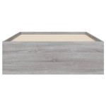 vidaXL Cadru de pat cu sertare gri sonoma 90x190 cm lemn prelucrat