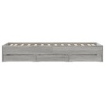 vidaXL Cadru de pat cu sertare gri sonoma 90x190 cm lemn prelucrat
