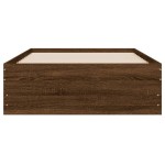 vidaXL Cadru de pat cu sertare, stejar maro, 90x190 cm lemn prelucrat