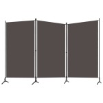 vidaXL Paravan de cameră cu 3 panouri, antracit, 260 x 180 cm, textil vidaXL Paravan de cameră cu 3 panouri, antracit, 260 x 180 cm, textil