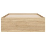 vidaXL Cadru de pat cu sertare stejar sonoma 75x190 cm lemn prelucrat