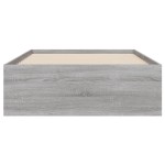 vidaXL Cadru de pat cu sertare gri sonoma 75x190 cm lemn prelucrat