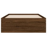 vidaXL Cadru de pat cu sertare stejar maro 75x190 cm lemn prelucrat
