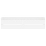 vidaXL Cadru de pat cu sertare, alb, 100x200 cm vidaXL Cadru de pat cu sertare, alb, 100x200 cm
