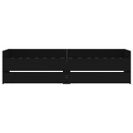 vidaXL Cadru de pat cu sertare, negru, 100x200 cm vidaXL Cadru de pat cu sertare, negru, 100x200 cm