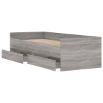 vidaXL Cadru de pat cu sertare, gri sonoma, 90x200 cm vidaXL Cadru de pat cu sertare, gri sonoma, 90x200 cm
