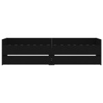 vidaXL Cadru de pat cu sertare, negru, 75x190 cm mic, single