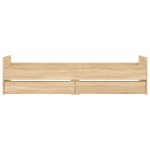 vidaXL Cadru de pat cu sertare, stejar sonoma, 100x200 cm vidaXL Cadru de pat cu sertare, stejar sonoma, 100x200 cm