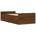 vidaXL Cadru de pat cu sertare, stejar maro, 90x200 cm