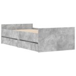 vidaXL Cadru de pat cu sertare, gri beton, 90x190 cm vidaXL Cadru de pat cu sertare, gri beton, 90x190 cm