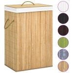 vidaXL Coș de rufe din bambus cu 2 secțiuni, 72 L vidaXL Coș de rufe din bambus cu 2 secțiuni, 72 L