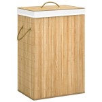 vidaXL Coș de rufe din bambus cu 2 secțiuni, 72 L vidaXL Coș de rufe din bambus cu 2 secțiuni, 72 L