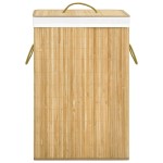 vidaXL Coș de rufe din bambus cu 2 secțiuni, 72 L vidaXL Coș de rufe din bambus cu 2 secțiuni, 72 L