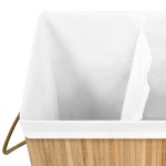 vidaXL Coș de rufe din bambus cu 2 secțiuni, 72 L vidaXL Coș de rufe din bambus cu 2 secțiuni, 72 L