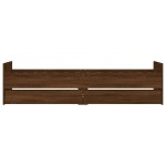 vidaXL Cadru de pat cu sertare, stejar maro, 75x190 cm, mic single