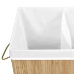 vidaXL Coș de rufe din bambus cu 2 secțiuni, 100 L vidaXL Coș de rufe din bambus cu 2 secțiuni, 100 L
