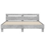 vidaXL Cadru de pat cu tăblie gri beton 180x200 cm lemn prelucrat vidaXL Cadru de pat cu tăblie gri beton 180x200 cm lemn prelucrat