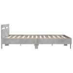 vidaXL Cadru de pat cu tăblie gri beton 180x200 cm lemn prelucrat vidaXL Cadru de pat cu tăblie gri beton 180x200 cm lemn prelucrat