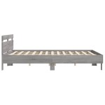 vidaXL Cadru de pat cu tăblie, gri sonoma, 160x200 cm lemn prelucrat vidaXL Cadru de pat cu tăblie, gri sonoma, 160x200 cm lemn prelucrat