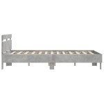 vidaXL Cadru de pat cu tăblie gri beton 150x200 cm lemn prelucrat vidaXL Cadru de pat cu tăblie gri beton 150x200 cm lemn prelucrat