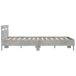 vidaXL Cadru de pat cu tăblie gri beton 140x200 cm lemn prelucrat