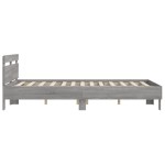 vidaXL Cadru de pat cu tăblie, gri sonoma, 140x200 cm, lemn prelucrat vidaXL Cadru de pat cu tăblie, gri sonoma, 140x200 cm, lemn prelucrat