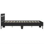 vidaXL Cadru de pat cu tăblie, negru, 120x200 cm, lemn prelucrat vidaXL Cadru de pat cu tăblie, negru, 120x200 cm, lemn prelucrat