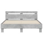 vidaXL Cadru de pat cu tăblie gri beton 140x190 cm lemn prelucrat vidaXL Cadru de pat cu tăblie gri beton 140x190 cm lemn prelucrat