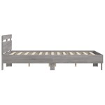 vidaXL Cadru de pat cu tăblie gri sonoma 140x190 cm lemn prelucrat vidaXL Cadru de pat cu tăblie gri sonoma 140x190 cm lemn prelucrat