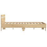 vidaXL Cadru de pat cu tăblie stejar sonoma 135x190 cm lemn prelucrat