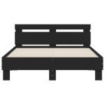 vidaXL Cadru de pat cu tăblie, negru, 120x190 cm, lemn prelucrat vidaXL Cadru de pat cu tăblie, negru, 120x190 cm, lemn prelucrat