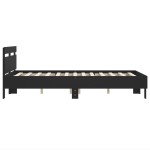 vidaXL Cadru de pat cu tăblie, negru, 120x190 cm, lemn prelucrat vidaXL Cadru de pat cu tăblie, negru, 120x190 cm, lemn prelucrat