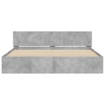 vidaXL Cadru de pat cu tăblie, gri beton, 160x200 cm vidaXL Cadru de pat cu tăblie, gri beton, 160x200 cm