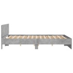 vidaXL Cadru de pat cu tăblie, gri beton, 160x200 cm vidaXL Cadru de pat cu tăblie, gri beton, 160x200 cm