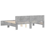 vidaXL Cadru de pat cu tăblie, gri beton, 160x200 cm vidaXL Cadru de pat cu tăblie, gri beton, 160x200 cm
