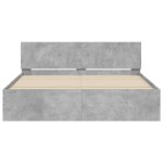 vidaXL Cadru de pat cu tăblie, gri beton, 150x200 cm vidaXL Cadru de pat cu tăblie, gri beton, 150x200 cm